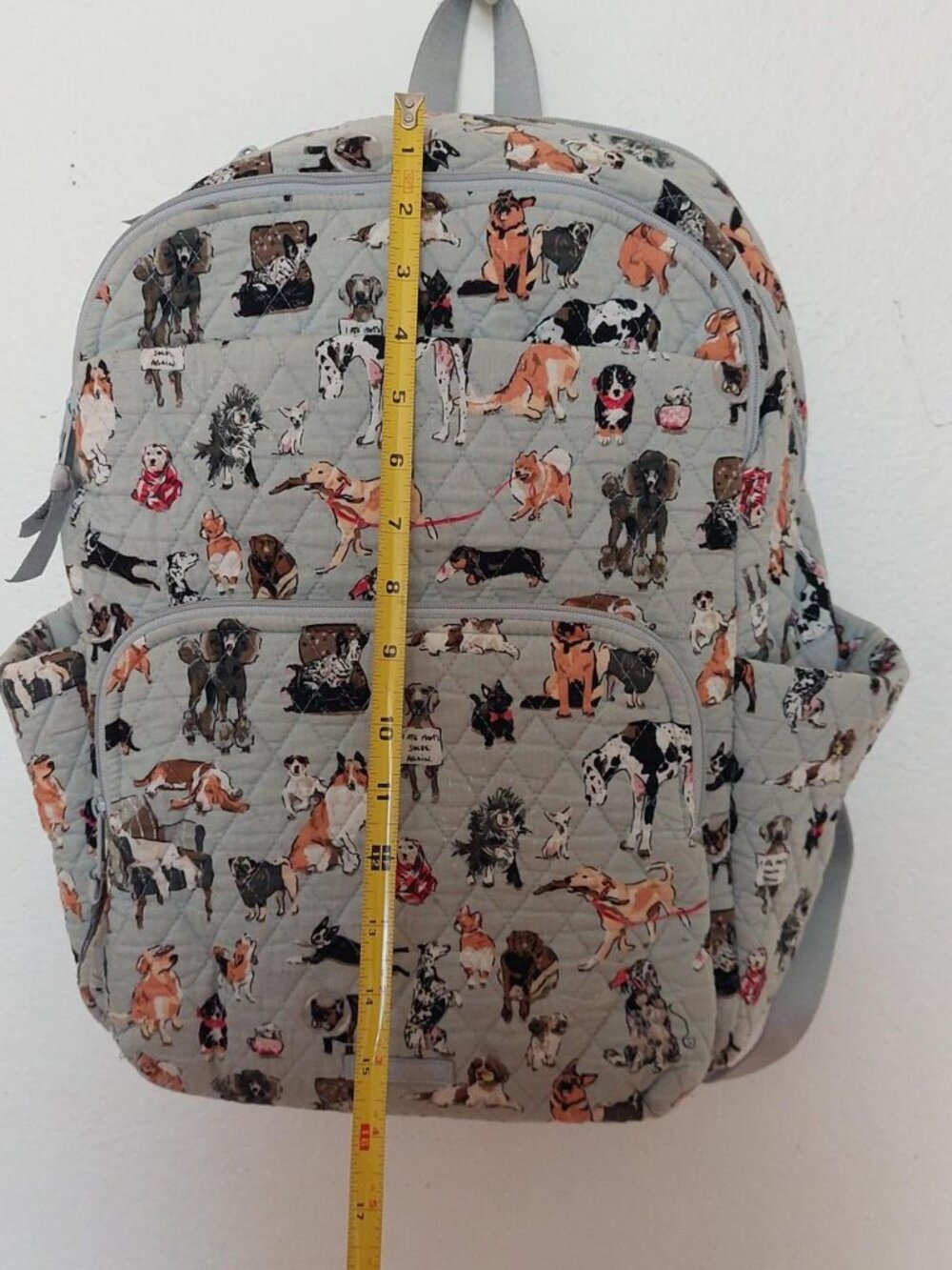 Vera Bradley dog show best in show backpack cotton gray cute kawaii back to scho - Picture 5 of 8